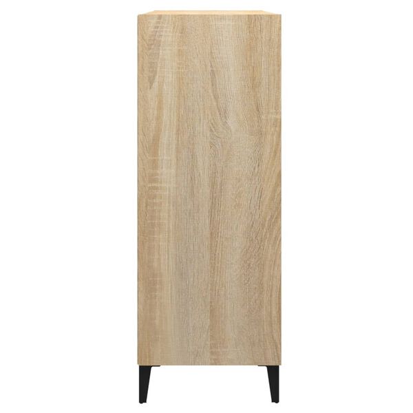 vidaXL Aparador de madera contrachapada roble Sonoma 69,5x32,5x90 cm