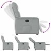 vidaXL Sill&oacute;n el&eacute;ctrico reclinable elevable de tela gris claro