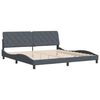 vidaXL Estructura cama sin colch&oacute;n terciopelo gris oscuro 200x200 cm