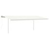 vidaXL Toldo automático con LED sensor de viento crema 6x3 m