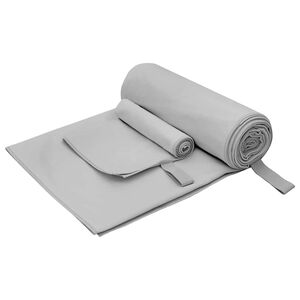vidaXL Set de Toallas de Deportes 2 pcs Gris tela