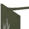 vidaXL Leñero verde oliva 40x40x40 cm Acero laminado en frío