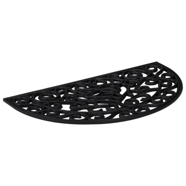 vidaXL Felpudo semicircular de goma 45x75 cm