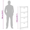 vidaXL Mueble zapatero madera contrachapada color roble 59x17x150 cm