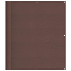 vidaXL Pantalla de balc&oacute;n 100% poli&eacute;ster Oxford marr&oacute;n 120x700 cm