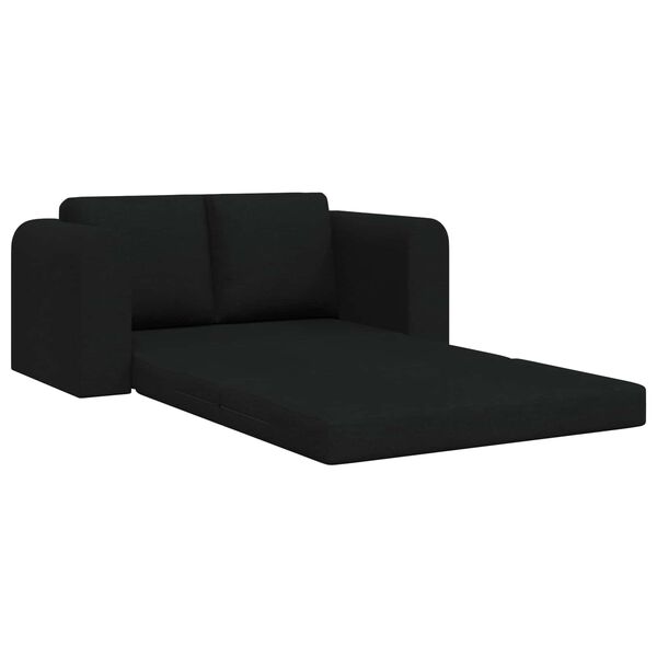 vidaXL Sof&aacute; cama 60cm Negro tela