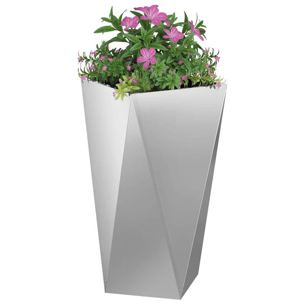 vidaXL Jardinera Plateado 40 x 40 x 75 cm Acero Galvanizado