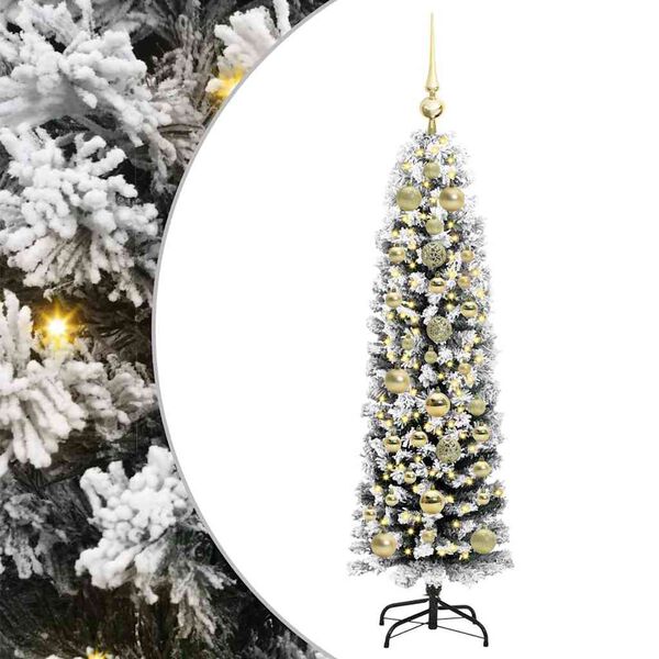 vidaXL Árbol de Navidad artificial Verde 150 cm PVC, Acero y Plástico