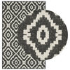 vidaXL Alfombra de &aacute;rea Natural y negro 200 x 290 cm PET