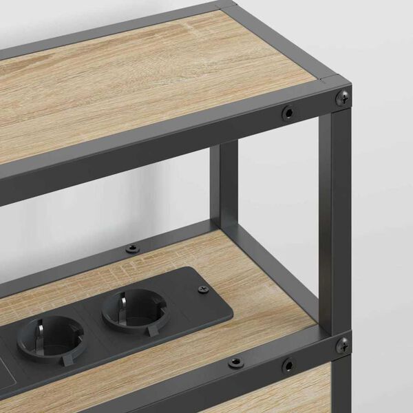 vidaXL Cabecera de almacenamiento con estante Roble Sonoma 180 cm