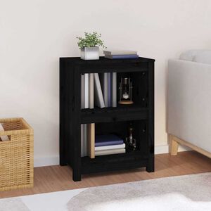 vidaXL Estanter&iacute;a madera maciza de pino negra 50x35x68 cm