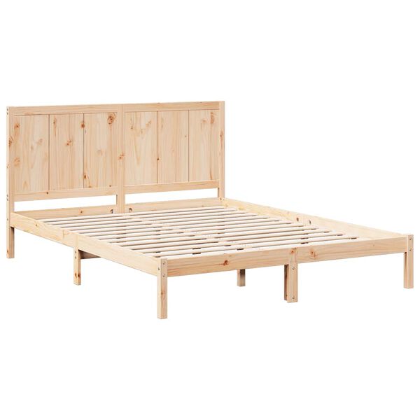 vidaXL Cama extralarga sin colch&oacute;n madera maciza 200x220 cm