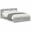 vidaXL Estructura de cama con almacenamiento y cabecero Sonoma gris
