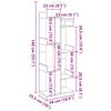 vidaXL Armario de libros madera contrachapada envejecida 48x25,5x140cm