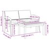 vidaXL Conjunto bistro con cojín 2 pcs Marrón Madera maciza de Acacia