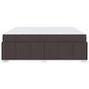 vidaXL Estructura de cama con colch&oacute;n Marr&oacute;n Oscuro 180 x 200 cm tela