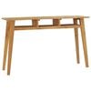 vidaXL Mesa consola de madera de teca maciza 120x35x75 cm