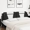 vidaXL Cabecero de cama acolchado Viana cuero sint&eacute;tico negro blanco 200 cm