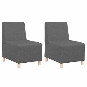 vidaXL Unidad de Sof&aacute; Modular sin Brazos 2 pcs Gris oscuro