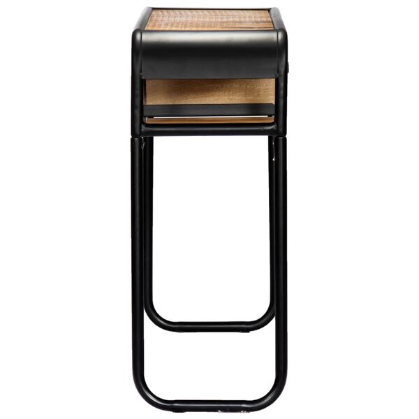 vidaXL Mesa consola de madera maciza de mango 118x30x75 cm