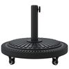 vidaXL Base para sombrilla Negro &Oslash;38-48 mm PE, concreto e hierro