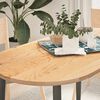 vidaXL Tablero de mesa ovalado madera maciza de roble 120x60x2 cm