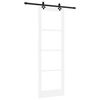 vidaXL Puerta Corredera 78 x 232 cm Madera de pino maciza y vidrio