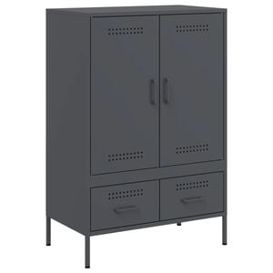 vidaXL Aparador acero gris antracita 68x39x101,5 cm