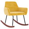 vidaXL Silla mecedora de terciopelo amarillo