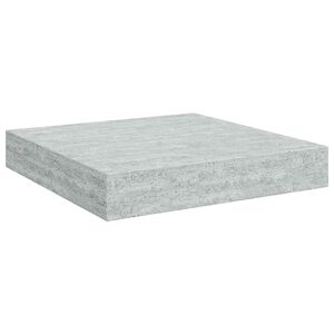 vidaXL Estante flotante de pared gris hormig&oacute;n MDF 23x23,5x3,8 cm