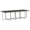 vidaXL Set de comedor de jard&iacute;n 11 pzas y cojines rat&aacute;n sint&eacute;tico gris