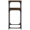 vidaXL Mesa consola madera de ingeniería marrón roble 75x35,5x75 cm