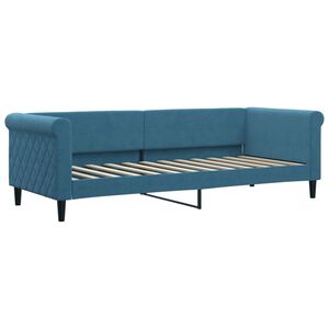 vidaXL Sof&aacute; cama sin colch&oacute;n terciopelo azul 80x200 cm