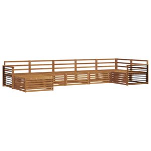 vidaXL Juegos de sof&aacute;s 7 pcs Natural Madera de Acacia S&oacute;lida