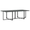 vidaXL Conjunto de Comedor de Jardín 9 pcs Negro Acero