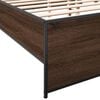 vidaXL Estructura cama madera ingenier&iacute;a metal marr&oacute;n roble 180x200 cm