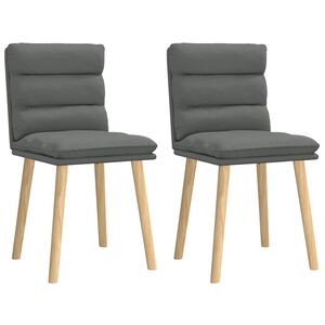 vidaXL Sillas de comedor 2 unidades tela gris oscuro