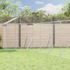 vidaXL Perrera exterior con toldo acero galvanizado plata 12x12x2,5 m