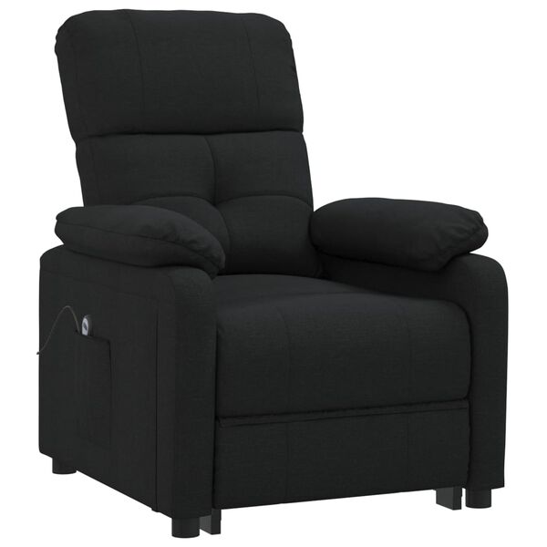 vidaXL Sill&oacute;n elevable tela negro