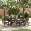 vidaXL Conjunto de Comedor de Jard&iacute;n 9 pcs Marr&oacute;n rat&aacute;n sint&eacute;tico