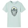 Camiseta infantil con rayas verde menta claro 104