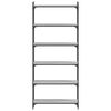 vidaXL Librer&iacute;a 6 estantes madera ingenier&iacute;a gris Sonoma 80x30x188 cm