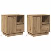 vidaXL Armario de Noche 2 uds. Roble artisan 50 x 34,5 x 50 cm.