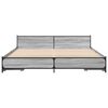 vidaXL Cama con cajones madera ingenier&iacute;a gris Sonoma 200x200 cm