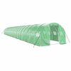 vidaXL Invernadero con estructura de acero verde 60 m&sup2; 20x3x2 m
