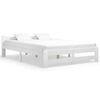 vidaXL Estructura de cama sin colch&oacute;n madera de pino blanco 180x200 cm