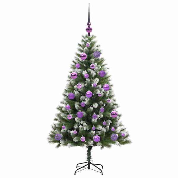 vidaXL &Aacute;rbol de Navidad Artificial Plegable con Nieve Esponjosa 120 cm