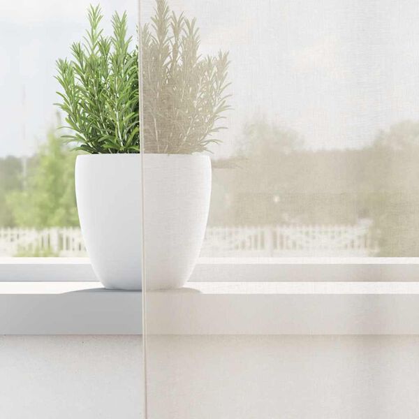 vidaXL Cortinas de gasa con bolsillos para varillas 2 uds. crema