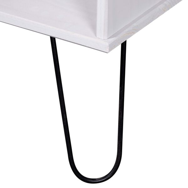 vidaXL Mesa centro New York madera maciza pino blanca y madera clara