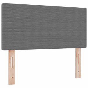 vidaXL Cabecero LED con tiras LED Manual Gris Claro 80 cm Tela de Pana